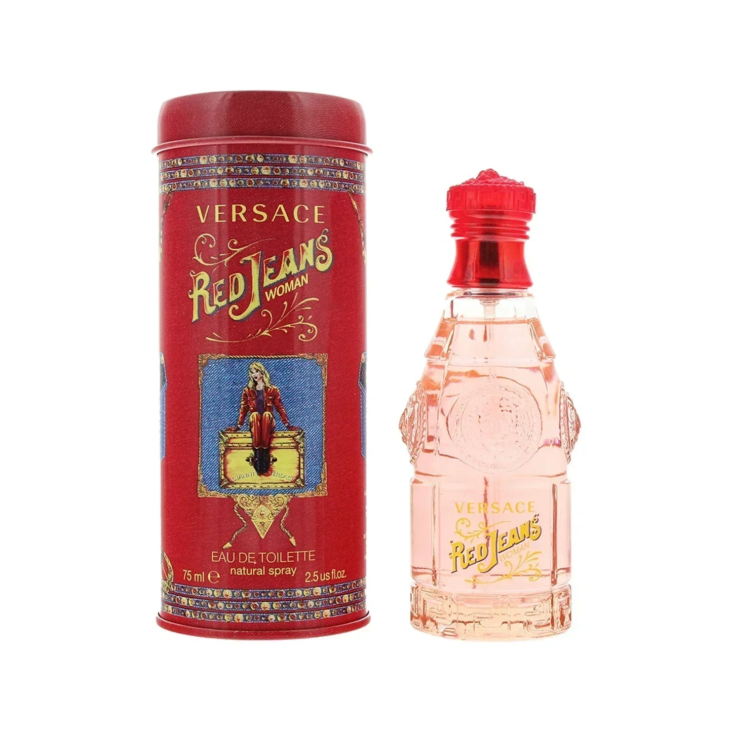 Versace Red Jeans Woman Eau de Toilette 75ml bottle with retail box