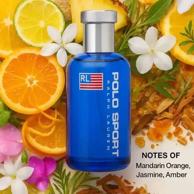 Ralph Lauren Polo Sport Eau de Toilette 100ml fragrance bottle with citrus and floral notes