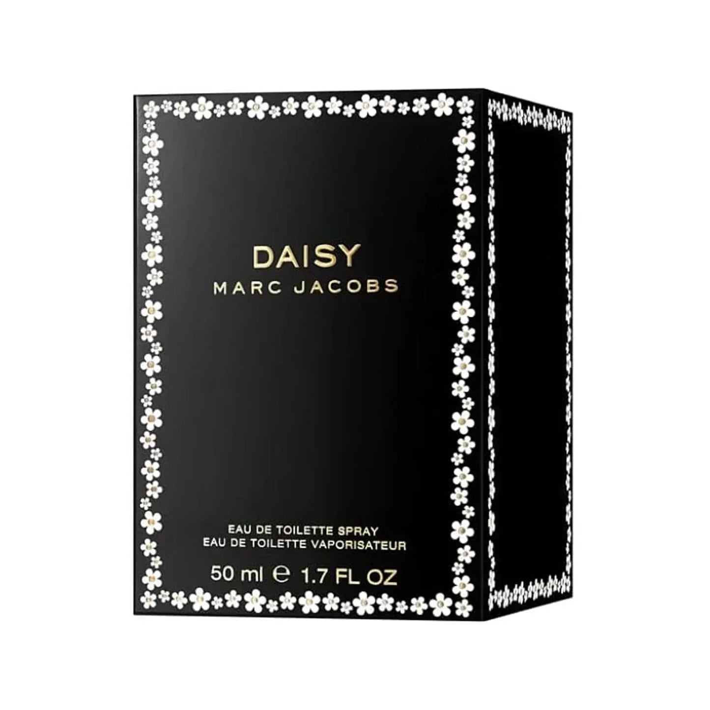 Marc Jacobs Daisy Eau de Toilette 50ml retail box with white flower border