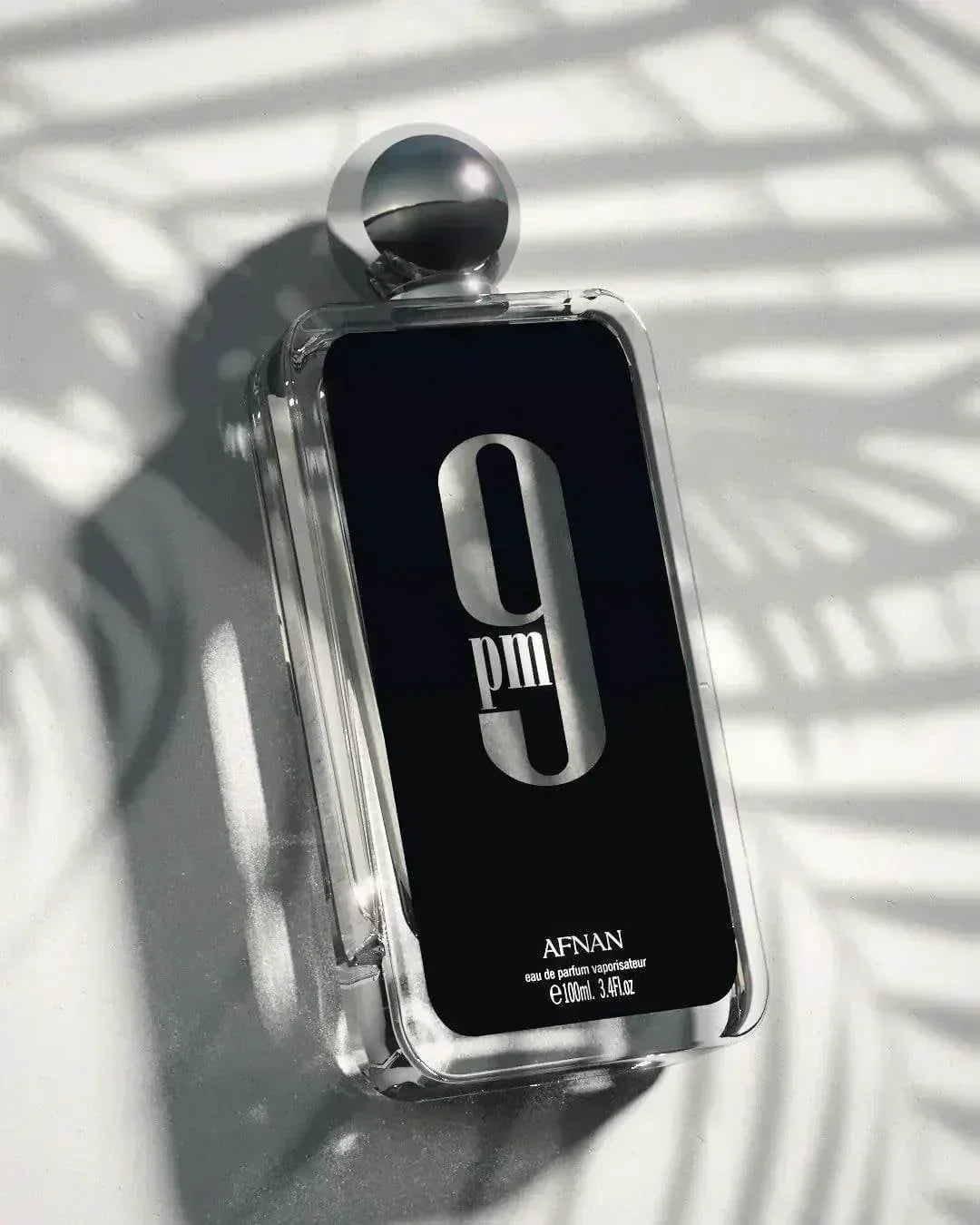 AFNAN 9 pm eau de parfum 100ml fragrance bottle with black label