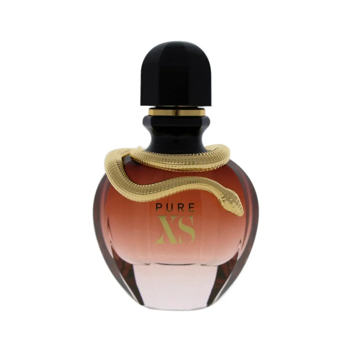Paco Rabanne Pure XS Eau de Parfum 50ml fragrance bottle with gold snake detail