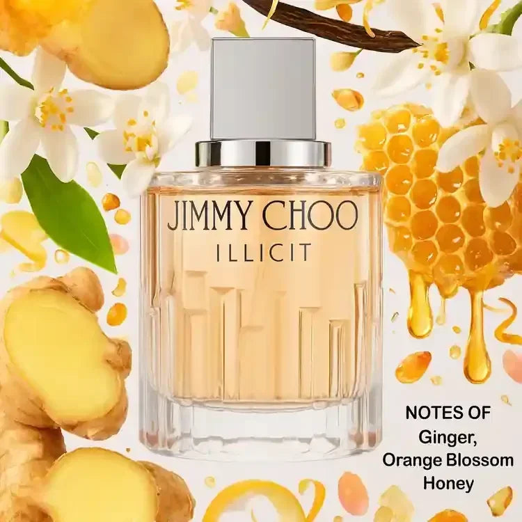 Jimmy Choo Illicit Eau de Parfum 100ml fragrance bottle with ginger orange blossom honey notes