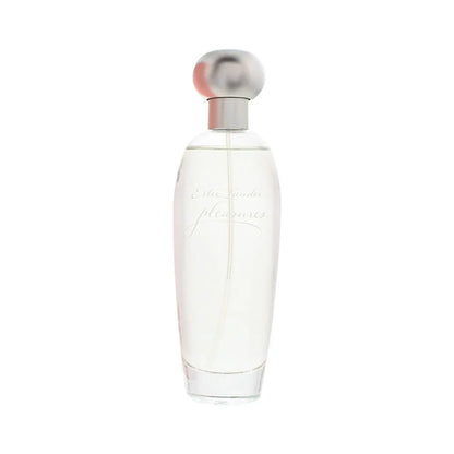 Estée Lauder Pleasures Eau de Parfum 100ml 50ml fragrance bottle with silver cap