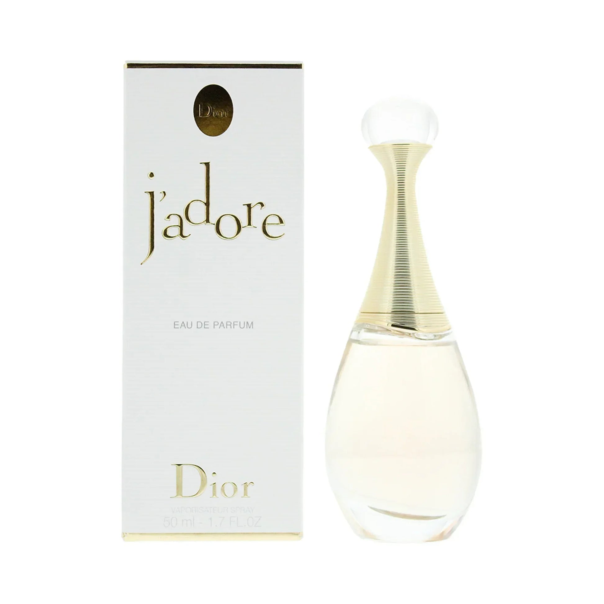 Dior J'adore Eau de Parfum 50ml bottle with retail box