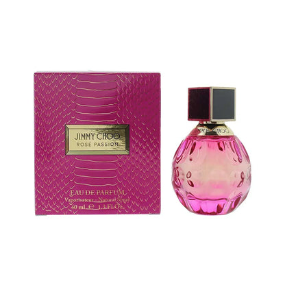 Jimmy Choo Rose Passion Eau de Parfum 40ml bottle with retail box