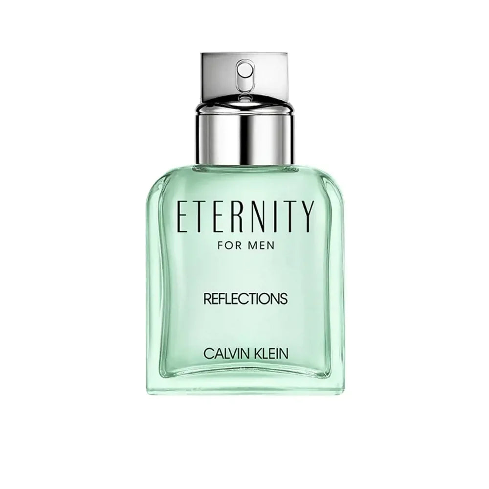 Calvin Klein Eternity for Men Reflections fragrance bottle with silver cap