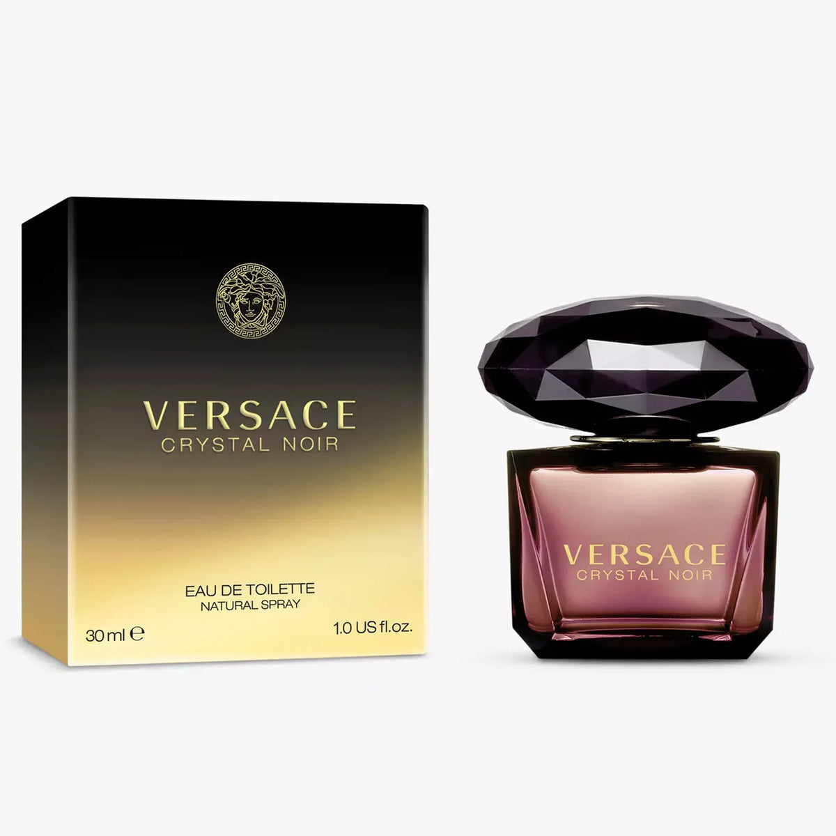 Versace Crystal Noir Eau De Toilette Spray 30ml bottle with retail box