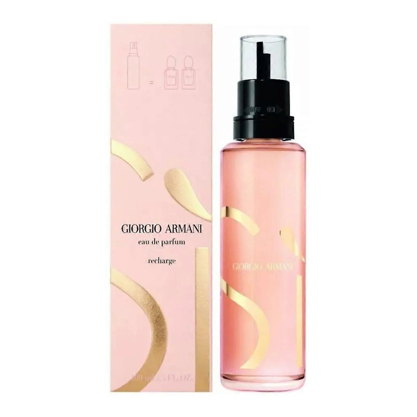 Giorgio Armani eau de parfum recharge 100ml bottle with retail box