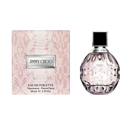 Jimmy Choo Eau de Toilette 60ml bottle with retail box, pink snakeskin packaging
