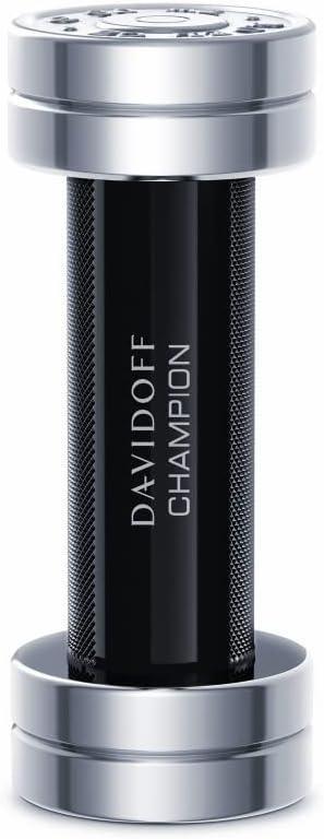 Davidoff Champion Eau de Toilette 100ml fragrance bottle with metallic cap and textured black design
