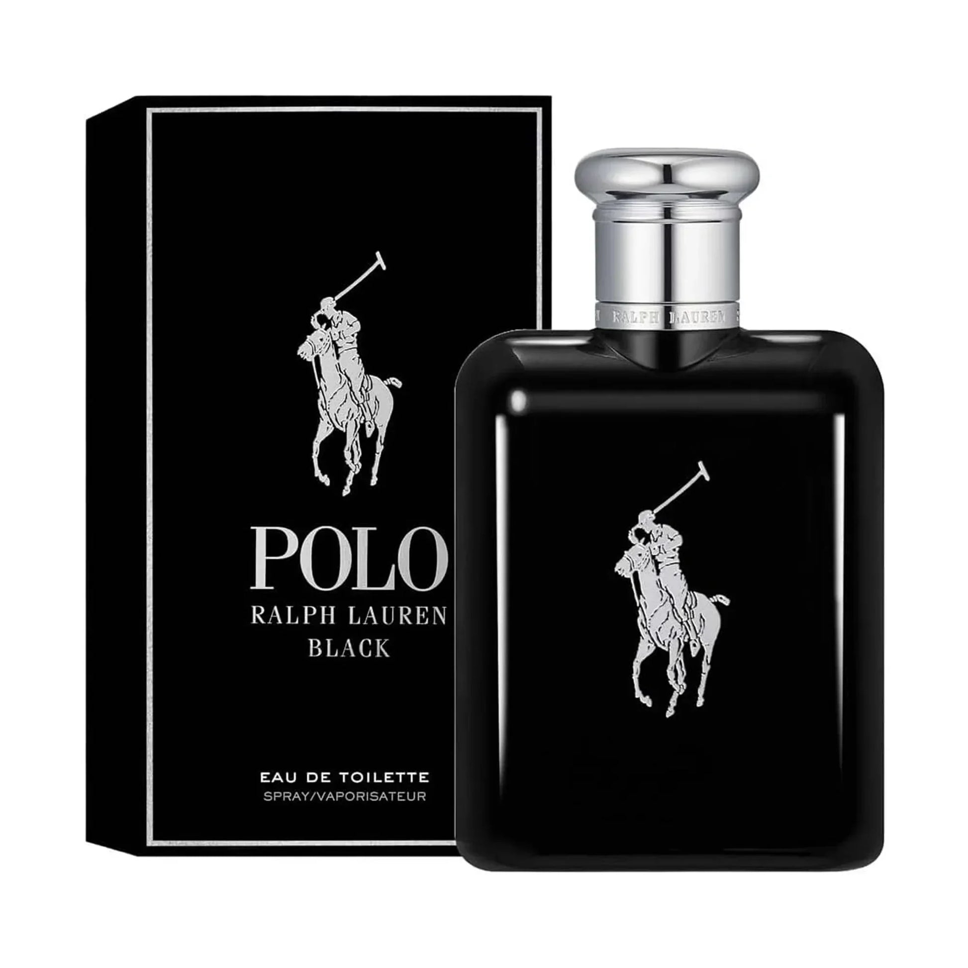Polo Ralph Lauren Black Eau de Toilette bottle with retail box