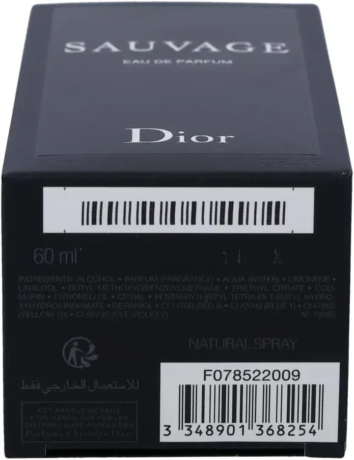 Dior Sauvage Eau de Parfum 60 ml bottle with retail box