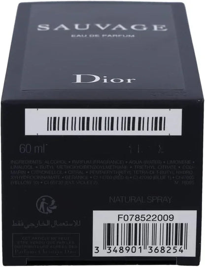 Dior Sauvage Eau de Parfum 60 ml bottle with retail box