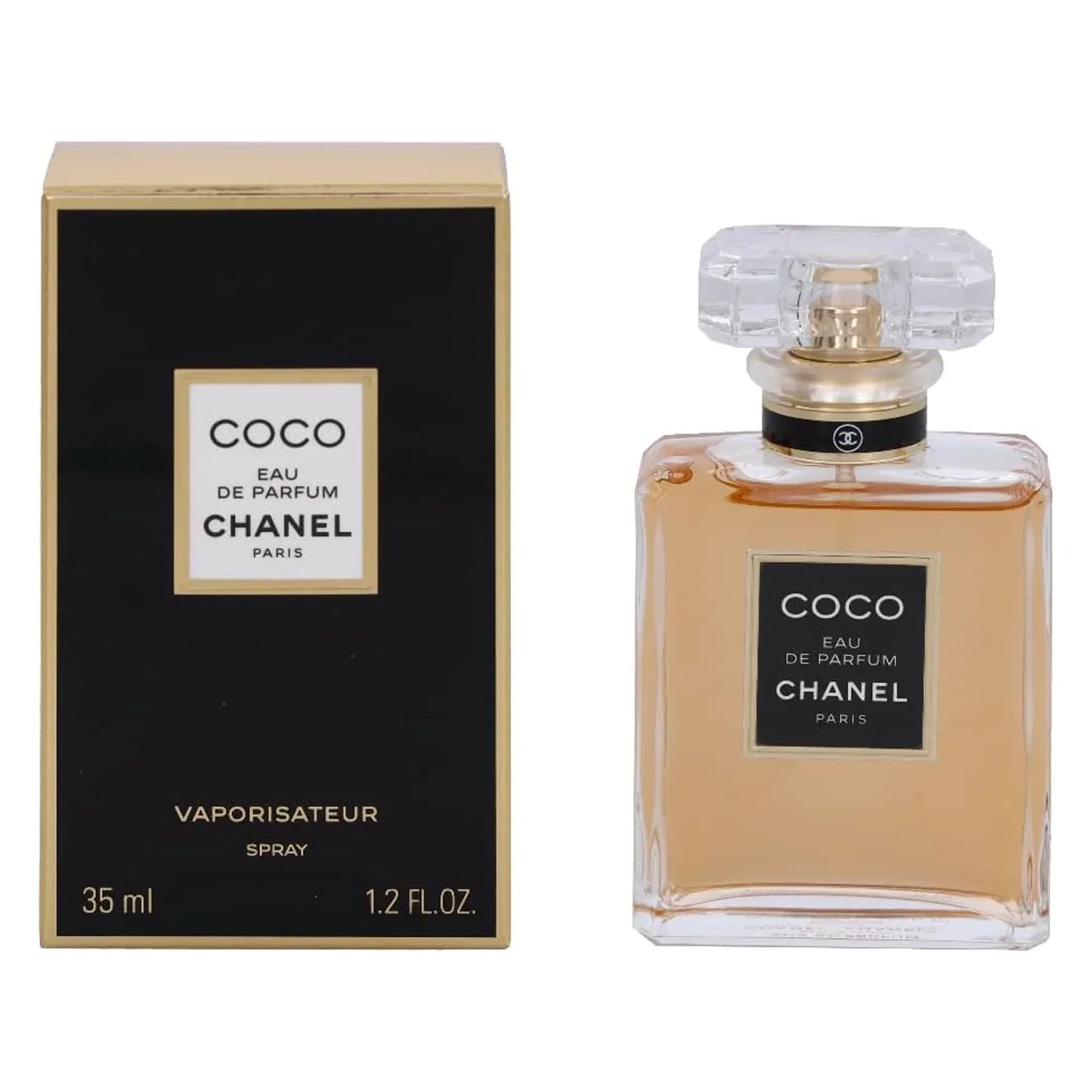 Chanel Coco Eau de Parfum 35ml bottle and box, luxury women’s fragrance product photo