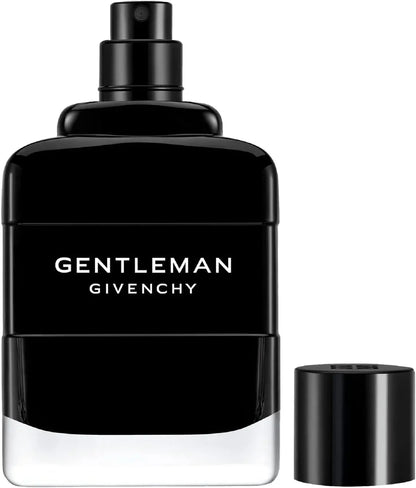 Givenchy Gentleman Eau de Parfum 100ml fragrance bottle with cap beside