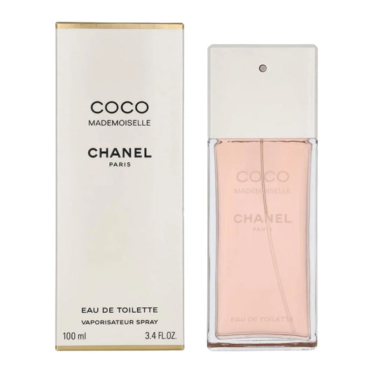 Coco Mademoiselle Chanel Paris eau de toilette spray 100ml bottle and packaging