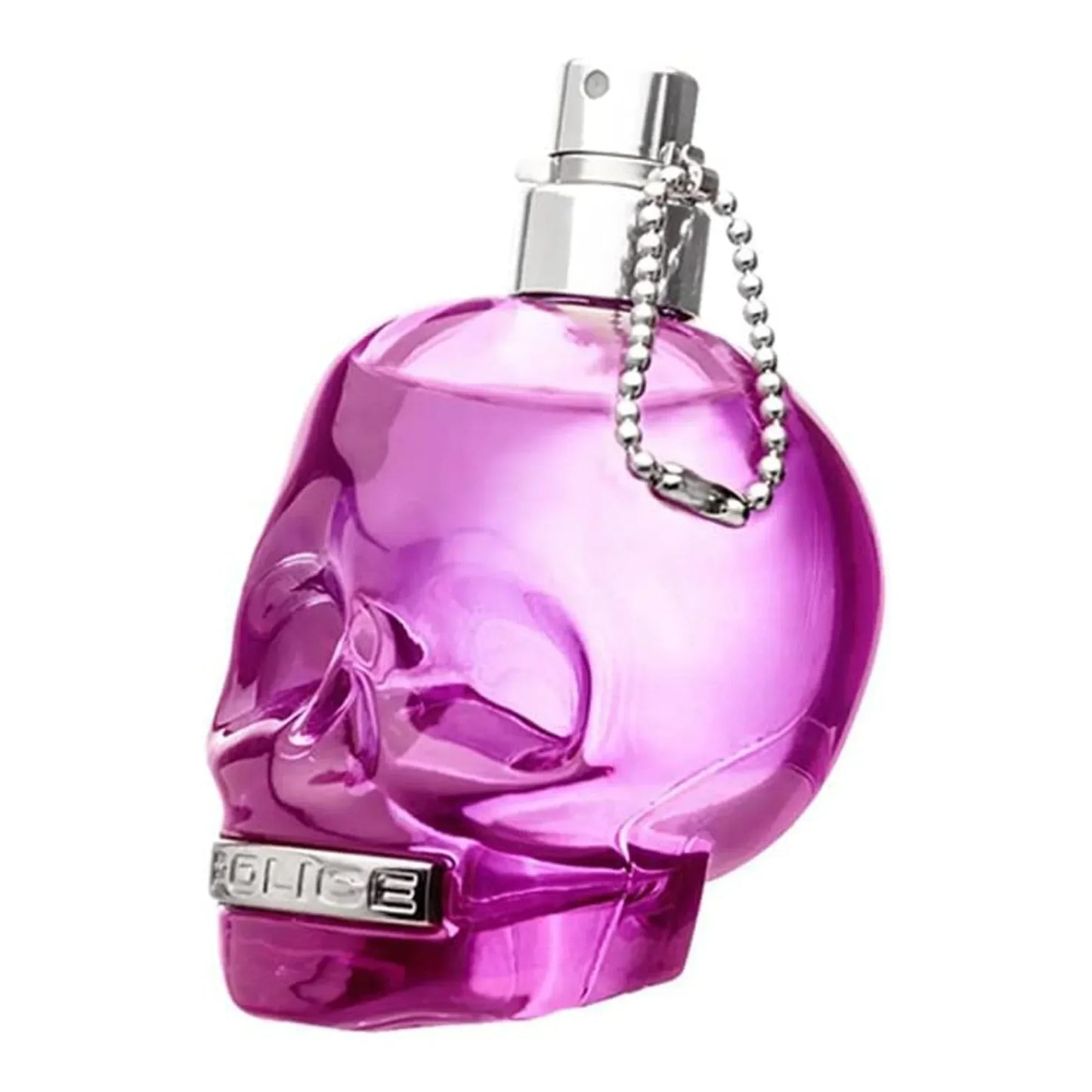 Police To Be Woman Eau de Parfum 80ml pink skull bottle with silver chain