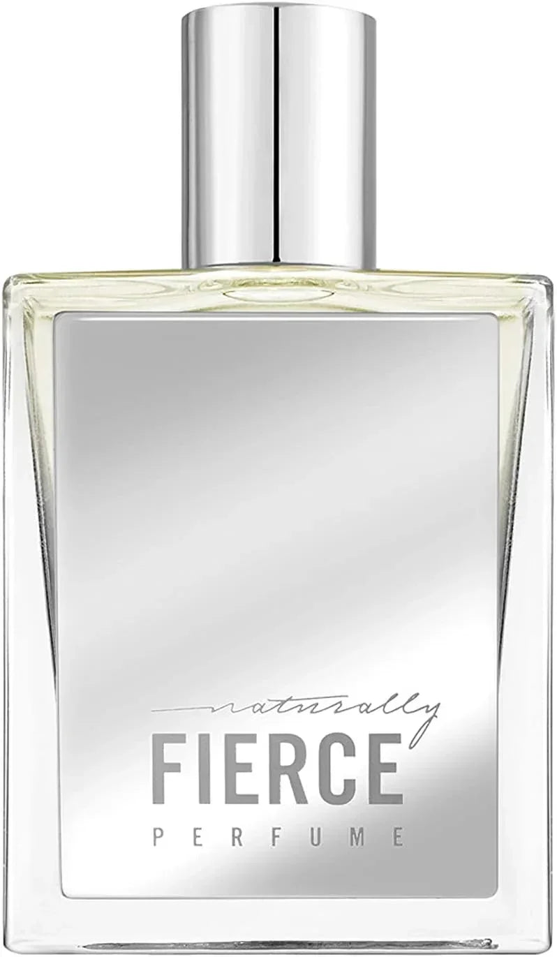 Naturally Fierce Perfume fragrance bottle with silver cap and clear glass design