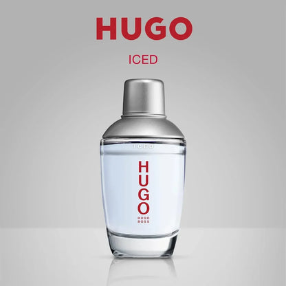 Hugo Boss Hugo Iced Eau de Toilette 100ml fragrance bottle with silver cap