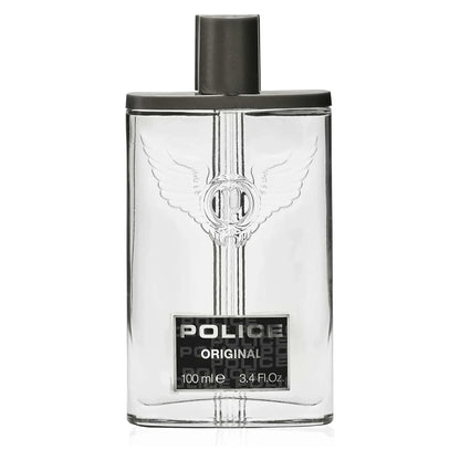 Police Original Eau de Toilette 100ml fragrance bottle with winged emblem and black cap