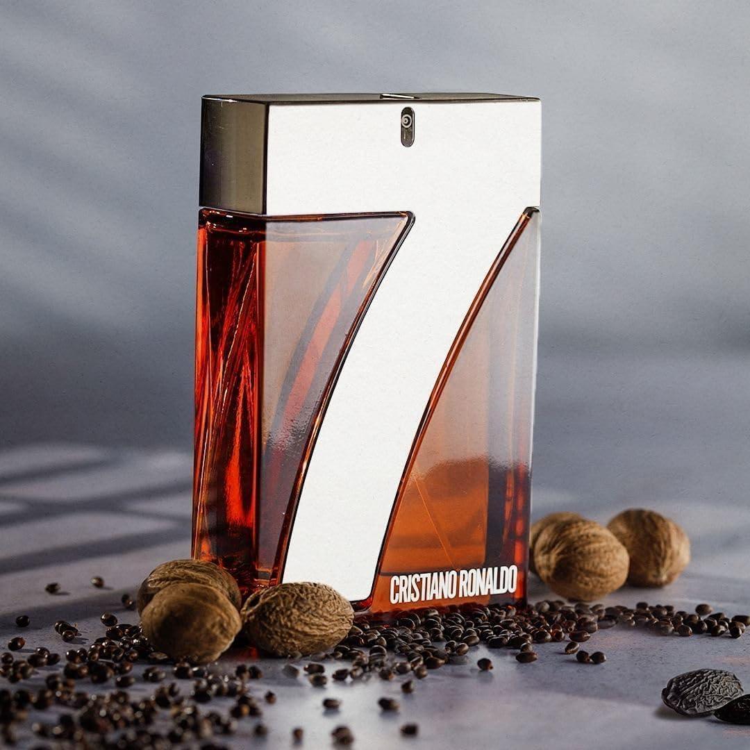Cristiano Ronaldo 7 Eau de Toilette 100ml fragrance bottle with nutmeg and pepper