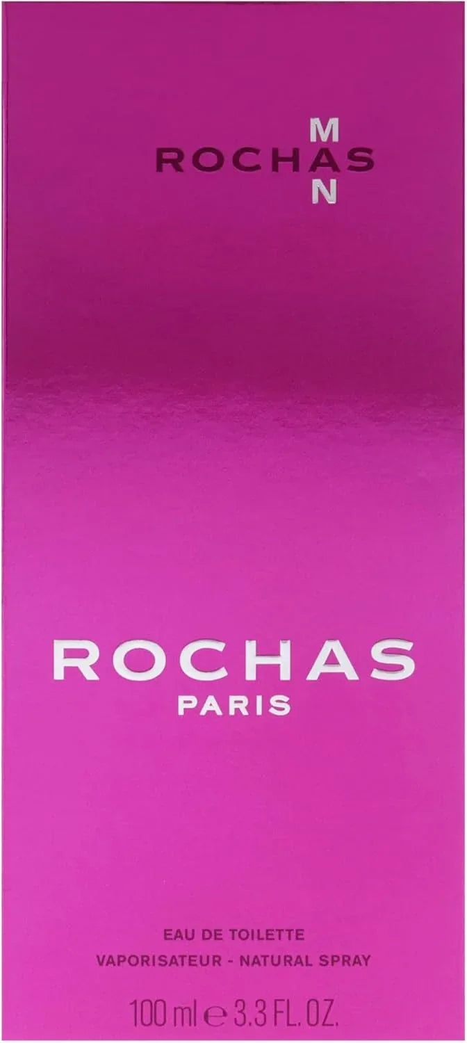 Rochas Man Eau de Toilette 100ml fragrance bottle with retail box