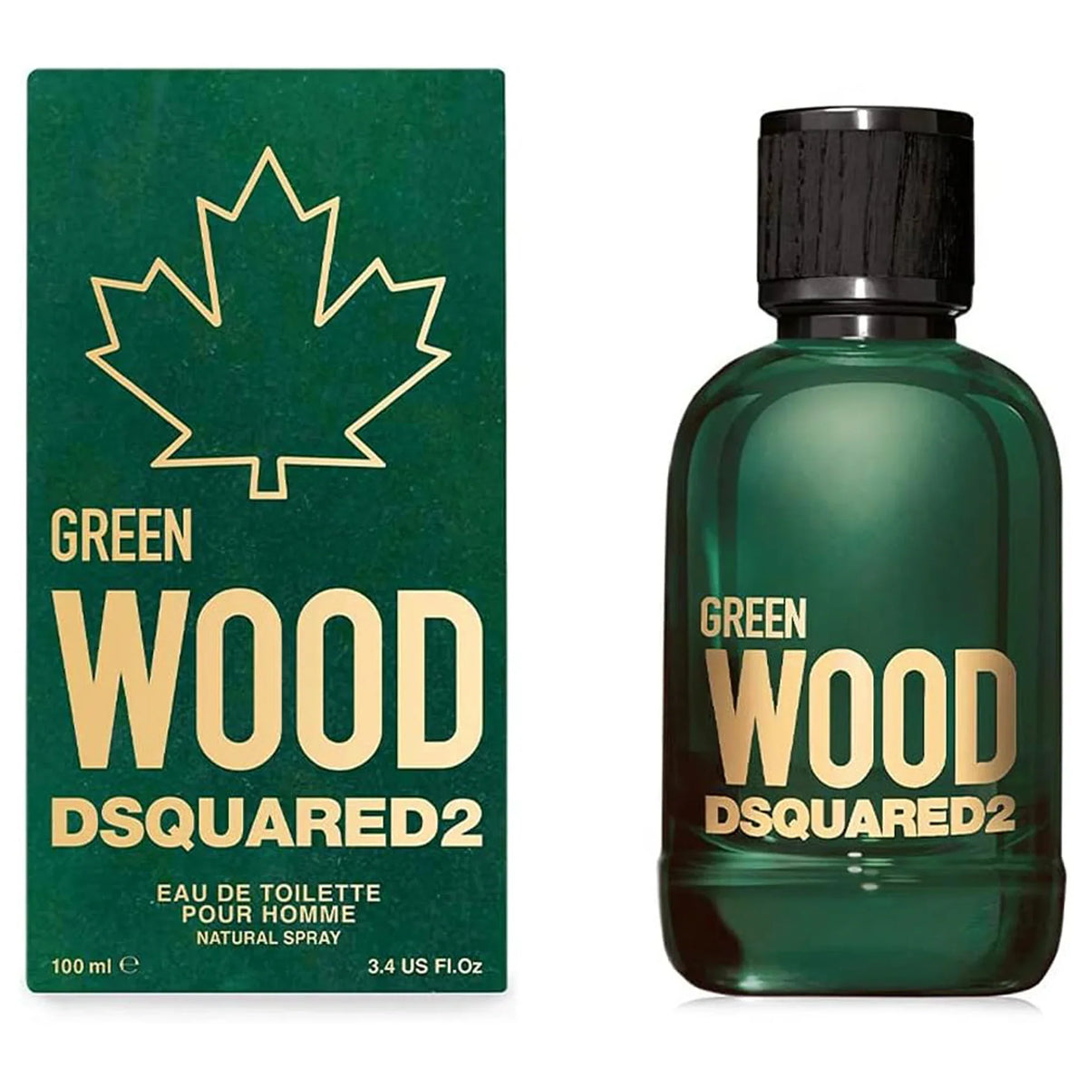 DSQUARED2 Green Wood Eau de Toilette 100ml bottle with retail box