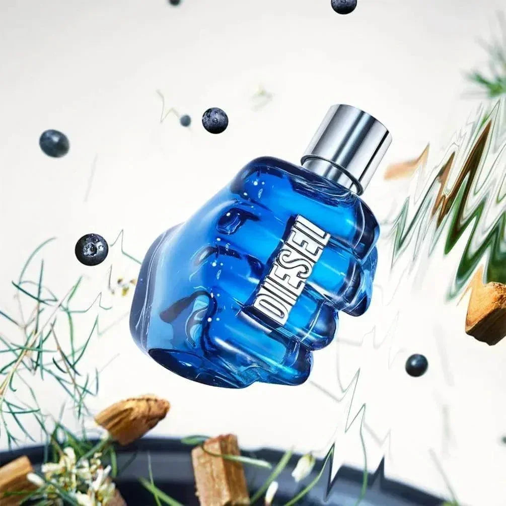 Diesel Only The Brave Blue Eau de Toilette 100ml fragrance bottle with blueberries and herbs