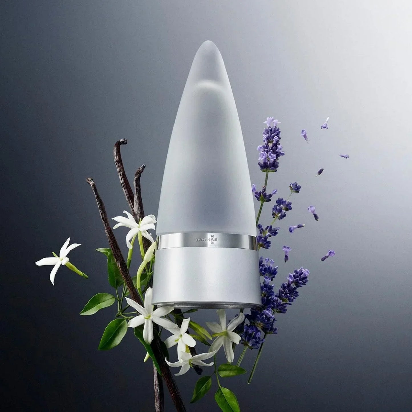 Maison Margiela Replica Jazz Club Eau de Parfum bottle with lavender and vanilla flowers