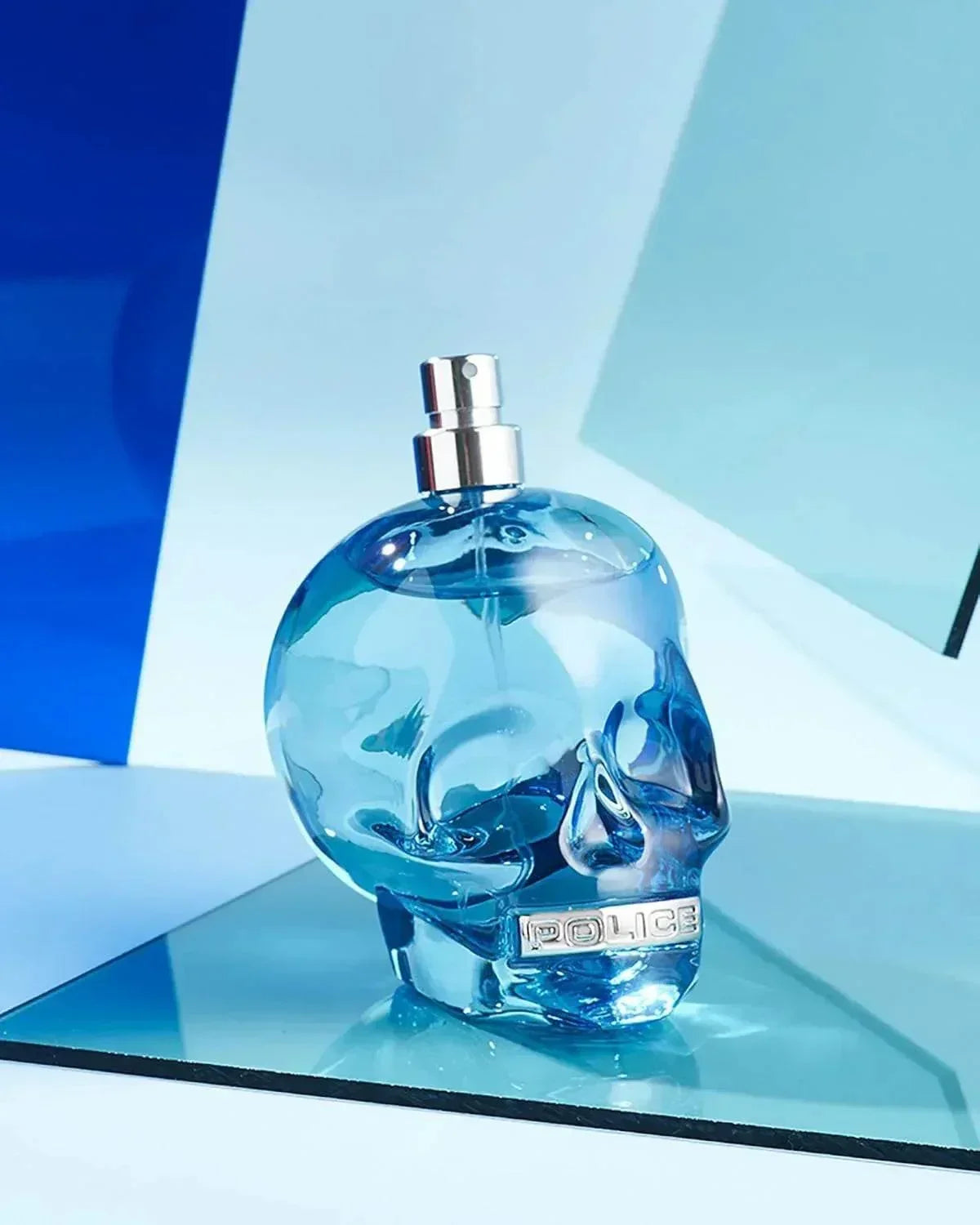 Police To Be Blue Eau de Toilette 100ml skull-shaped fragrance bottle