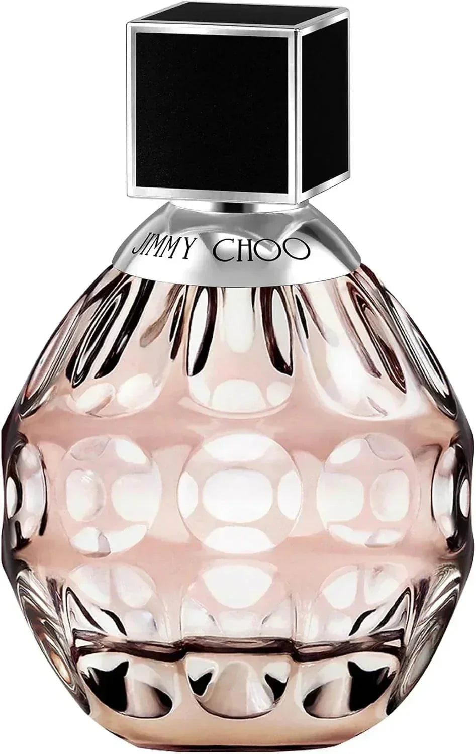 Jimmy Choo Eau de Parfum 100ml fragrance bottle with textured glass and black cap