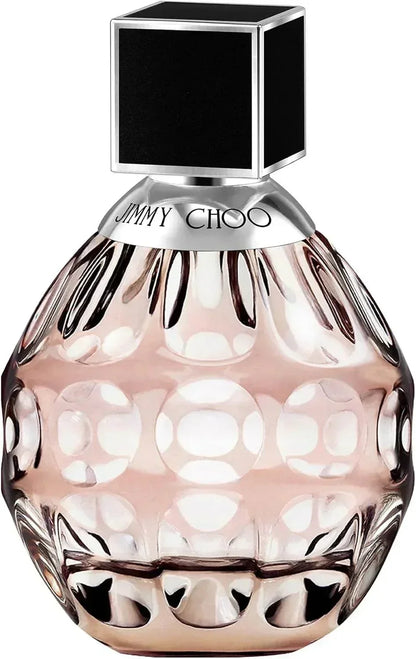 Jimmy Choo Eau de Parfum 100ml fragrance bottle with textured glass and black cap