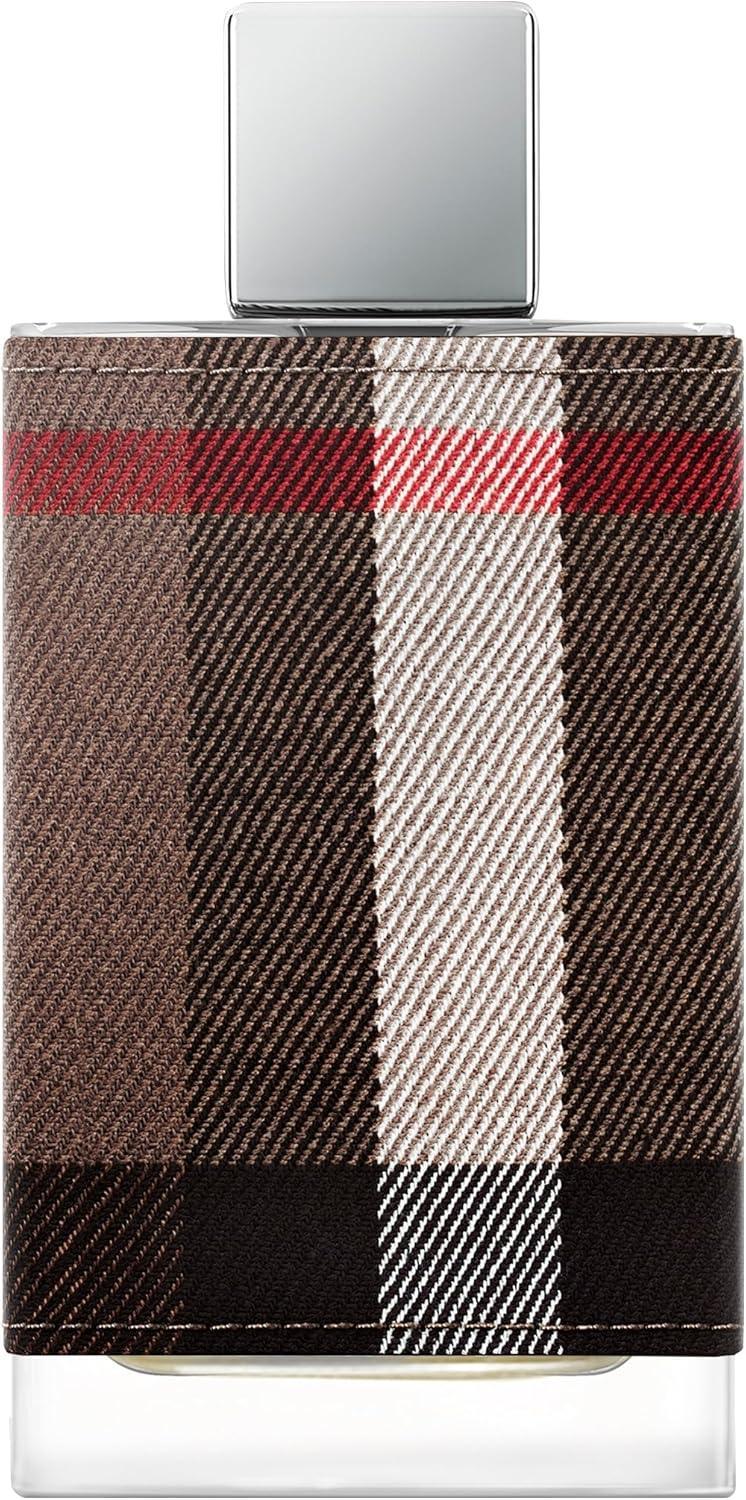 Burberry Brit for Men Eau de Toilette fragrance bottle with checkered fabric wrap