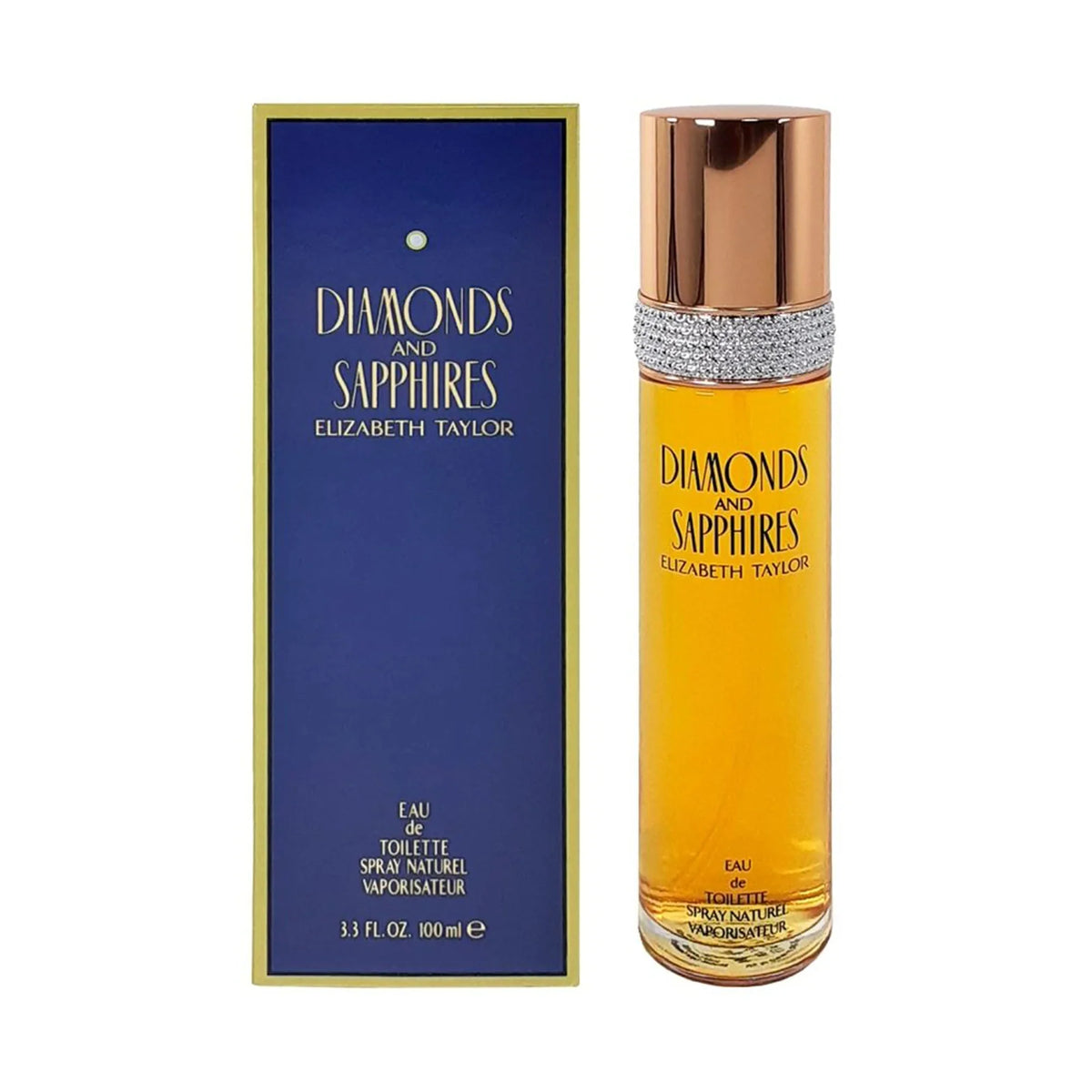 Elizabeth Taylor Diamonds and Sapphires Eau De Toilette Spray 100ml bottle with retail box