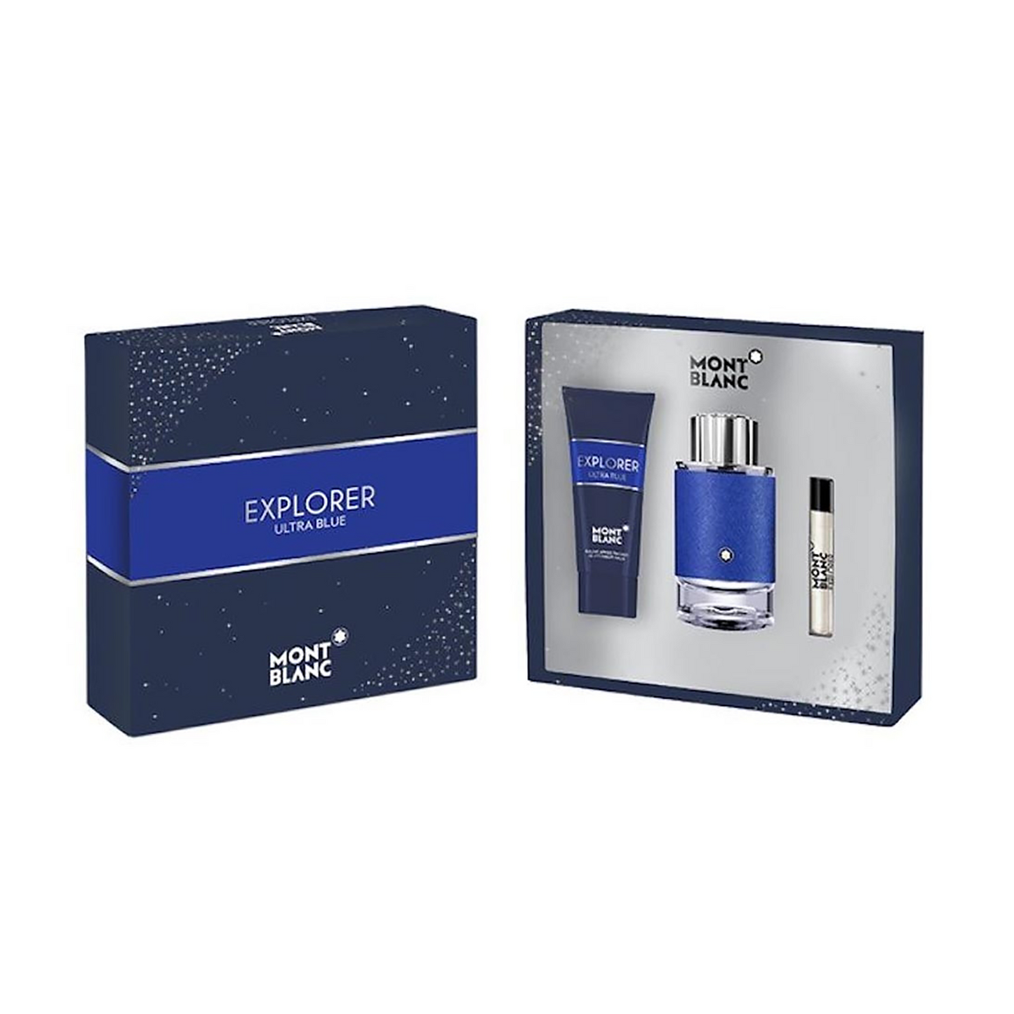 Montblanc Explorer Ultra Blue 100ml EDP Spray  75ml Deodorant Stick  7.5ml EDP Spray Gift Set