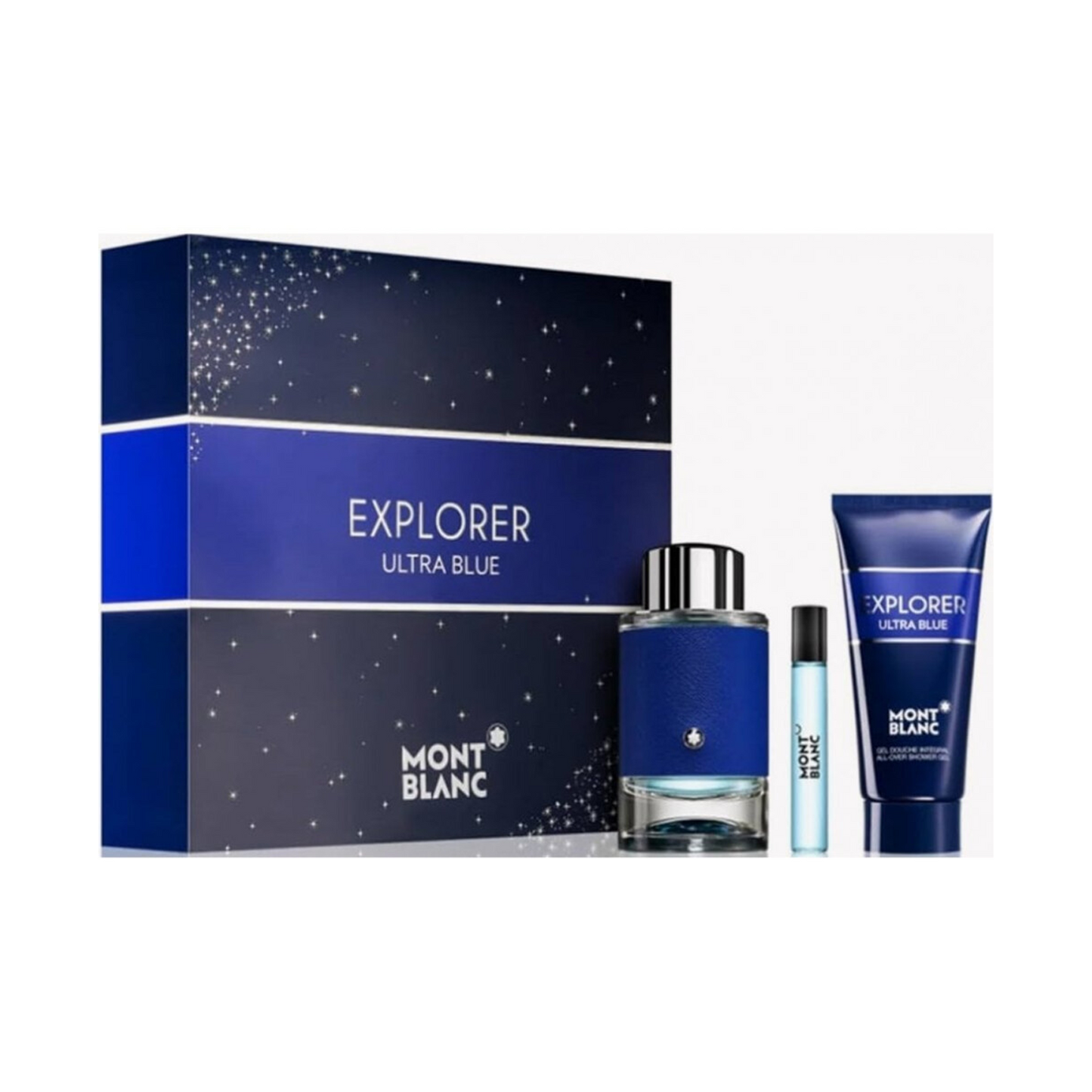 Montblanc Explorer Ultra Blue 100ml EDP Spray  75ml Deodorant Stick  7.5ml EDP Spray Gift Set